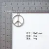 Aleación de Zinc Accesorios DIY Estilo Ins 25X21mm Colgante de Señal de Paz Collar Encanto para Bolso Accesorios para Ropa Venta al Por Mayor