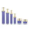 Frasco Quadrado Azul Pressão Essência Loção Frasco de Acrílico 30G50G Creme Produto para Cuidados com a Pele Plástico Camada Dupla Frasco Vazio