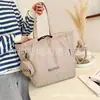 Mochila de Ombro Feminina Nova e Fofa Transfronteiriça Bolsa de Braço Lavada Fresca Bolsa Tote Grande Capacidade Estilo Coreano