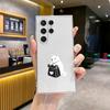 Funda de Teléfono Transparente Estilo Pareja de Gatos Adecuada para Galaxy A16 Cubierta Protectora Integral Funda Suave Simple S23Plus