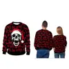Nuevo suéter de cuello redondo con estampado digital 3D 2024 suéter navideño transfronterizo de Amazon suéter de manga larga para hombre y mujer