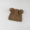 Gorro de lana para bebé coreano, bonito gorro de punto con orejas de oso para otoño e invierno, gorro de bebé coreano de moda.