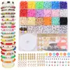Materiais para pulseira de miçangas Amazon europeia e americana, miçangas soltas, acessórios para pulseiras, miçangas, conjunto de argila macia para DIY