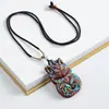 Collar Tradicional de Cuentas de Incienso para Mujer, Una Pieza con Colgante Tallado de Zorro y Etiqueta de Incienso, Adecuado para Reventa