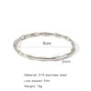 Acero Inoxidable Transfronterizo Bambú en stock Venta al por Mayor Moda Viajero Comodín Pulsera Verano Textura Pulsera Clásica