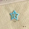 Pasador de Estrella de Dopamina Y2K Lindo para Niña Estrella de Cinco Puntas Pasador de Cabello Color Caramelo Ins Clip BB Clip para Flequillo