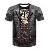 Comercio exterior Amazon anime verano impresión digital horror calavera 3D camiseta de hombre casual hombre europeo y americano Top