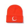 Gorro de punto con bordado de luna y estrella de Amazon, de AliExpress, para otoño e invierno, de lana, para montar al aire libre.