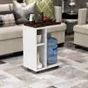 Mesa de Té Pequeña Móvil Simple, Soporte para Té, Mesa Pequeña para el Hogar, Estante de Almacenamiento para Cubo de Agua, Mesa Auxiliar para Sala de Estar, Mesa de Té Kung Fu
