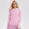 Blusas de Solapa de Manga Larga para Mujer, Camisas Polo, Camisetas de Golf, Tops Deportivos de Efecto Adelgazante, Ropa de Yoga de Alta Gama