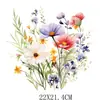 Pegatinas de Transferencia de Calor de Flores Silvestres Acuarela de Fábrica Patrones Impresos Pegatinas de Transferencia de Calor para Ropa Pegatinas de Transferencia de Calor Impresas Offset