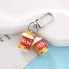 Venta Directa de Fábrica Creativo Simulación Miniatura Cubo de Palomitas Colgante para Mochila Llavero Simulación Juguete Pequeño Tridimensional Colgante