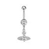 Gabe Moda Europeia e Americana Transfronteiriça Estilo Tendência Coração Rosa Cereja Personalizado Piercing para Umbigo Joia