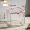 Caja de Almacenamiento de Escritorio con Tapa abatible Acrílico Transparente Caja Organizadora a Prueba de Polvo Habitación Dormitorio Oficina Caja para Mascarillas con Tapa