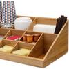 Caixa de Armazenamento de Madeira Personalizada para Café, Condimentos e Cozinha, Organizador Multifuncional de Mesa, Essencial para Armazenamento na Cozinha