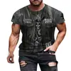 Suministro de Comercio Exterior Fabricante Transfronterizo Entrega Directa Camiseta 3D Casual para Niños Verano Manga Corta Cuello Redondo Holgada Casual Camiseta Estampada