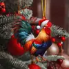 Colgante de Navidad Plano de Acrílico Transfronterizo Árbol de Navidad Año del Caballo Decoración Fiesta Zodiaco 2D