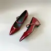 2026 Novo Estilo Roupa de Exterior Verão/Outono Aumento de Altura 5cm Sapatos de Salto Único Elegantes Franceses Bico Fino Sapatos de Salto Único com Tira e Fivela Mary Janes Femininos