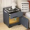 Carregador Sem Fio Mesa de Cabeceira Inteligente Quarto Pequeno Simples Moderno Armário de Armazenamento Doméstico Luxo Leve Avançado Seguro com Trava