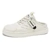Tênis Huili Board Masculino Tendência All-match Esportivo Casual Verão Malha Respirável Calcanhar Semi-rebatível Slip-on Preguiçoso