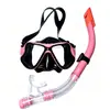Set de Máscara de Buceo para Adultos Máscara de Snorkel Semi-Seca Juego de Tres Piezas Equipo de Natación y Buceo