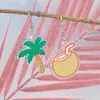 Brincos de Coco com Atmosfera de Verão Europeia e Americana Transfronteiriços Acessórios de Praia da Moda Brincos Criativos de Folha