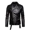 Ebay AliExpress jaqueta de couro masculina coreana primavera outono inverno slim fit jaqueta masculina de couro pu lavado para motocicleta