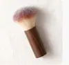 Novo Pincel de Pó para Unhas Gorducho, Pincel de Maquiagem Estilo Madeira Natural, Pincel de Pó, Pincel de Blush, Pincel de Cabelo Cintura Fina, Pincel Varrer Cabelo