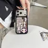 Funda de espejo de pantalla completa adecuada para iPhone 17 Pro Max, linda para 16PM/15/14, simple para 13, para mujeres