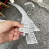 Tira de luz LED unilateral de 45 grados hacia arriba Tira de luz para techo suspendido colgada en el borde Luz lineal Sin ranurado Canaleta reflectante para lavado de techo