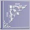Tira de Borda para Parede de Fundo de TV com Flor de Canto Francês em Linha de PU Imitação de Gesso Tira Decorativa Teto Estilo Europeu Americano