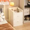 Mesa de Cabeceira Pequena Simples Moderna Quarto Gabinete de Borda Estreita Prateleira de Armazenamento Gabinete de Espaço 20cm Gabinete de Cabeceira Ultra-Estreito