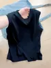Top Camisola Sencillo Versátil Sin Mangas para Mujer Ropa de Verano Anti-Exposición Estilo Coreano Casual Camiseta Base Interior
