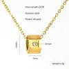 Colar de Aço Inoxidável com Diamantes, Moda Europeia e Americana, Transfronteiriço, Colar com Pingente Hexagonal Tridimensional Versátil para Mulheres