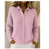 2026 Nuevo Suéter Cardigan de Color Sólido con Cuello Solapa Europeo y Americano Tejido Casual Transfronterizo para Mujer en Otoño e Invierno