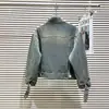 Chaqueta de Mezclilla Nueva para Niñas Primavera y Otoño 2026 Estilo Coreano Holgada Cuello Alto Moda Rota Corta Chaqueta de Mezclilla para Niños