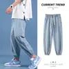 Jeans Jogger Retro para Hombre Primavera Verano Delgados Sueltos Talla Grande Pantalones Harem Estilo Hong Kong High Street Modernos Casual Pantalones Cortos