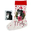 Calcetín de Navidad con Foto de Mascota Decoración Festiva Cuerda para Colgar Retrato de Perro y Gato Suministro de Calcetín de Navidad Personalizado