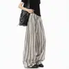 Pantalones Casuales de Lino con Bloques de Color y Rayas Pierna de Guadaña Estilo Old Money para Hombre Verano Holgados Caída Relajada Pierna Recta para Parejas