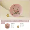 Incensário de borboleta rosa pintado à mão feito na fábrica, bandeja de incenso rosa, base para incenso de sândalo e ágarwood, incensário estilo Zen para salas de chá, estilo chinês