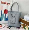 Bolsa de Ombro com Estampa, Bolsa Tote para Estudante, Bolsa de Lona, Bolsa Feminina da Moda, Moda de Rua, Bolsa para Aulas de Reforço e Atividades Extracurriculares