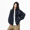 GOOZI MADE Chaqueta Desestructurada con Cuello Alto y Mangas Raglán para Hombre Otoño Primavera Sudadera con Cierre de Botones para Hombre Chaqueta Deportiva para Hombre