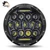 Farol LED 7 polegadas Cross-Border Wrangler 13 LEDs para Moto Harley Modificado com Luz Diurna Luz de Trabalho