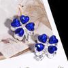 Cristal Resistente Flor de Corazón de Trébol de Cuatro Hojas Aleación Cuentas Sueltas Hecho a Mano DIY Cuentas de Agujero Recto Accesorios para Cadena de Teléfono Cadena de Bolsa