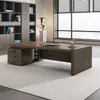 Juego de escritorio y silla de oficina, simple y moderno, adecuado para oficinas de presidentes, directores ejecutivos, supervisores y gerentes, con un toque de lujo