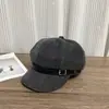 Hebilla de Cinturón Estilo Retro Japonés Boina Octagonal para Mujer, Boina para Circunferencia de Cabeza Grande, Gorra de Periodista Versátil, Gorra de Artista para Adelgazar la Cara