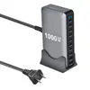Carregador de Celular Portátil 1000W de Nitreto de Gálio Multi-Porta PD Carregamento Rápido Display Digital de Mesa Adaptador de Energia para Laptop