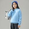 Suéter de lana para niños 100% pura lana otoño e invierno medio cuello alto otoño e invierno nuevo suéter de fondo engrosado