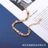 Pulseras de Joyería de Colores con Piedras Preciosas Europeas y Americanas Transfronterizas, Joyería Dopamina Arcoíris Incrustada con Perlas, Stock Listo del Fabricante