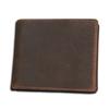 Billetera Nueva Retro para Hombre Transfronteriza Cuero Genuino Suave Corta para Hombre Billetera de Cuero Vacuno para Hombre Billetera